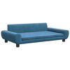 vidaXL Sofa dla dzieci, niebieska, 100x54x33 cm, aksamit