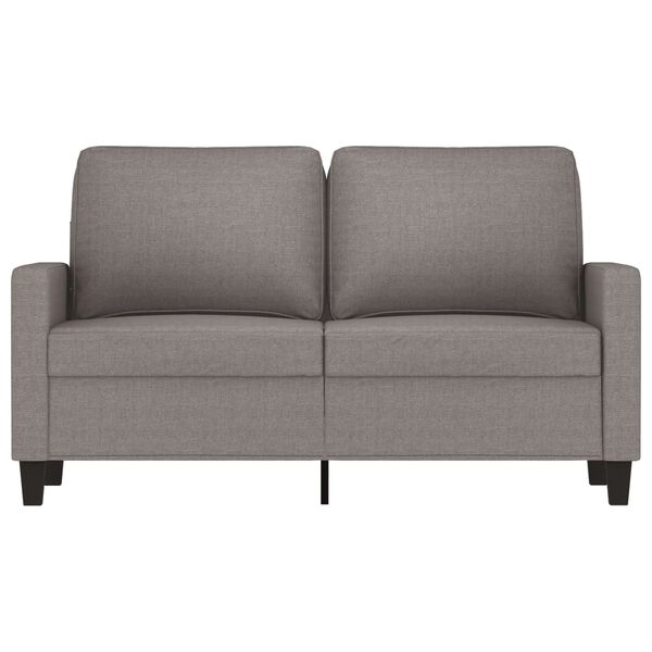 vidaXL Sofa 2-osobowa, kolor taupe, 120 cm, tapicerowana tkaniną