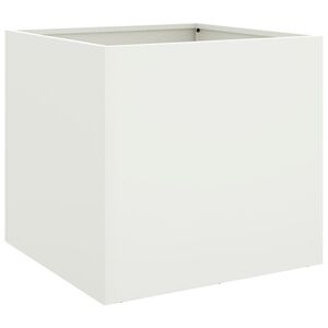 vidaXL Donica, biała, 49x47x46 cm, stal