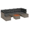 vidaXL Zestaw Sof na Ogr&oacute;d z poduszką 8 pcs Szary polirattan