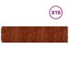 vidaXL Obrzeża trawnikowe, 10 szt., 25x103 cm, giętkie, stal Corten