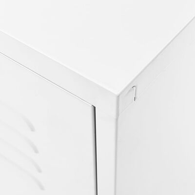 vidaXL Szafka pod telewizor, biała, 105x35x50 cm, stalowa