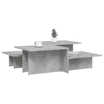vidaXL Stoliki kawowe, 2 szt., szarość betonu, materiał drewnopochodny