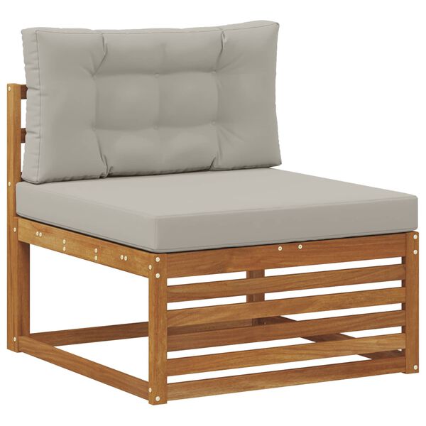 vidaXL Sofa środkowa na zewnątrz Lite Drewno Akacji Naturalny