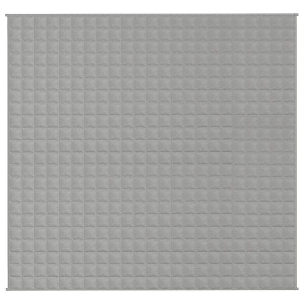 vidaXL Koc obciążeniowy, szary, 220x240 cm, 15 kg, tkanina