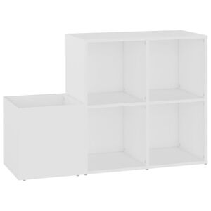 vidaXL Szafka na buty, biała, 105x35,5x70 cm, materiał drewnopochodny