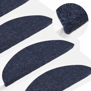 vidaXL Samoprzylepne nakładki na schody, 15 szt., 56x17x3cm niebieskie