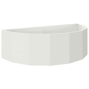vidaXL Donica Biały 120 x 60 x 35 cm Stal