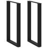 vidaXL Nogi do stołu barowego w kształcie litery U 2 szt. Czarne 60x(100-101) cm Stal