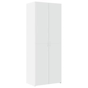 vidaXL Wysoka szafka, biała, 70x42,5x185 cm, materiał drewnopochodny