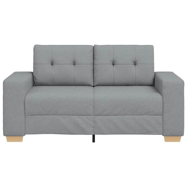 vidaXL Sofa dwuosobowa, jasnoszara, 160x77x82 cm, tkanina
