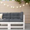 vidaXL Ogrodowa sofa narożna, biała, lite drewno sosnowe