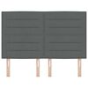 vidaXL Wezgłowie LED Ze LED Lights Ciemnoszary 144 cm Poliester