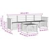 vidaXL Zestawy sof 5 pcs Naturalny Lite Drewno Akacji