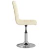 vidaXL Obrotowe krzesła stołowe, 2 szt., kremowe, obite tkaniną
