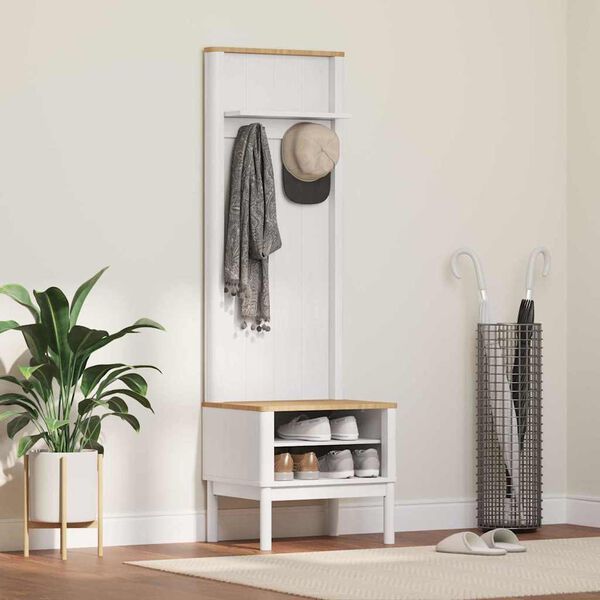 vidaXL Szafka do korytarza z p&oacute;łką FLORO Biały 50 x 40 x 158 cm