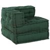 vidaXL Modułowa sofa 3 pcs Zielony tkanina