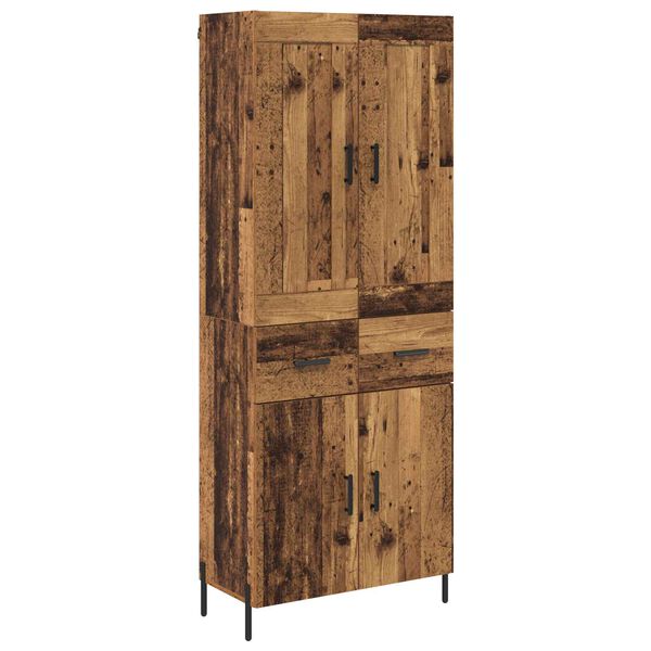 vidaXL Highboard 2 pcs Stare drewno Materiał drewnopochodny