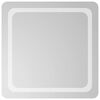 vidaXL Lustro łazienkowe z LED, 60x60 cm