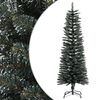 vidaXL Sztuczna, smukła choinka ze stojakiem, zielona, 120 cm, PVC