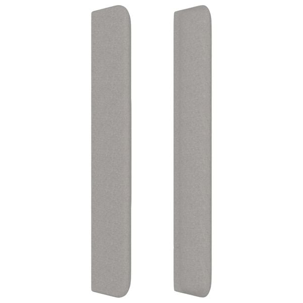 vidaXL Zagł&oacute;wek uszak, jasnoszary, 103x16x118/128 cm, tkanina