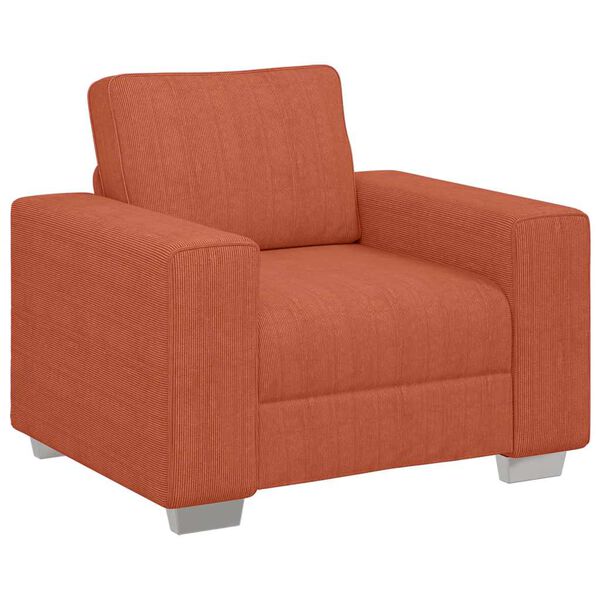 vidaXL Sofa Fotel Czerwony Pomarańczowy 100x77x82 cm Tkanina Kordowa
