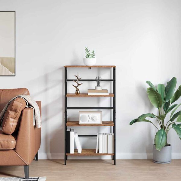 vidaXL P&oacute;łka na książki Stare drewno 60 x 29,5 x 115 cm