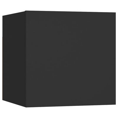 vidaXL Szafka nocna, czarna, 30,5x30x30 cm, płyta wiórowa