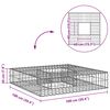 vidaXL Podniesione ł&oacute;żko gabionowe Srebrny 100 x 100 x 20 cm