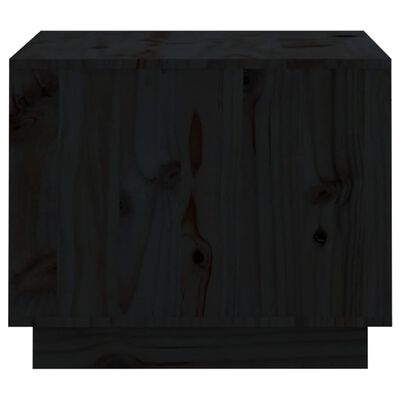 vidaXL Stolik kawowy, czarny, 120x50x40,5 cm, lite drewno sosnowe