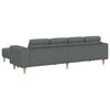 vidaXL Sofa do salonu 3 pcs Ciemnoszary Poliester