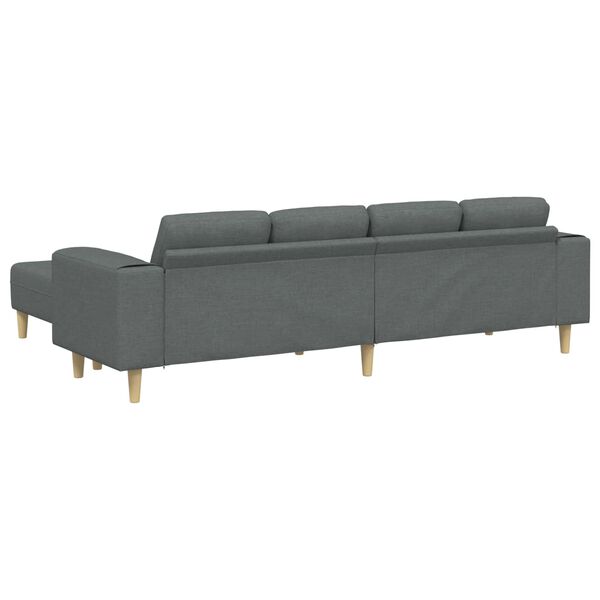 vidaXL Sofa do salonu 3 pcs Ciemnoszary Poliester