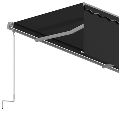 vidaXL Automatycznie zwijana markiza z zasłoną, 3x2,5 m, antracytowa