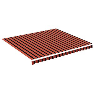 vidaXL Zapasowa tkanina na markizę, pomarańczowo-brązowa, 400x350 cm, poliester