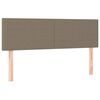 vidaXL Ł&oacute;żko kontynentalne z materacem, taupe, tkanina, 140x190 cm