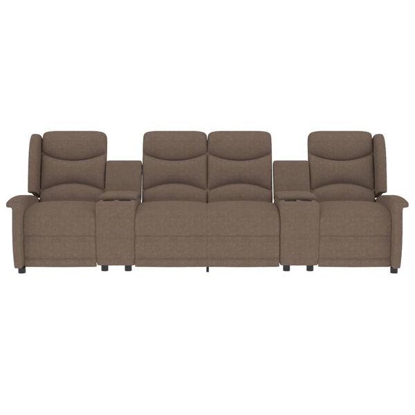 vidaXL Rozkładany fotel masujący z uchwytem, 4-os., taupe