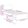 vidaXL Ramka ł&oacute;żka Betonowy Szary 100 x 200 cm Drewno inżynieryjne