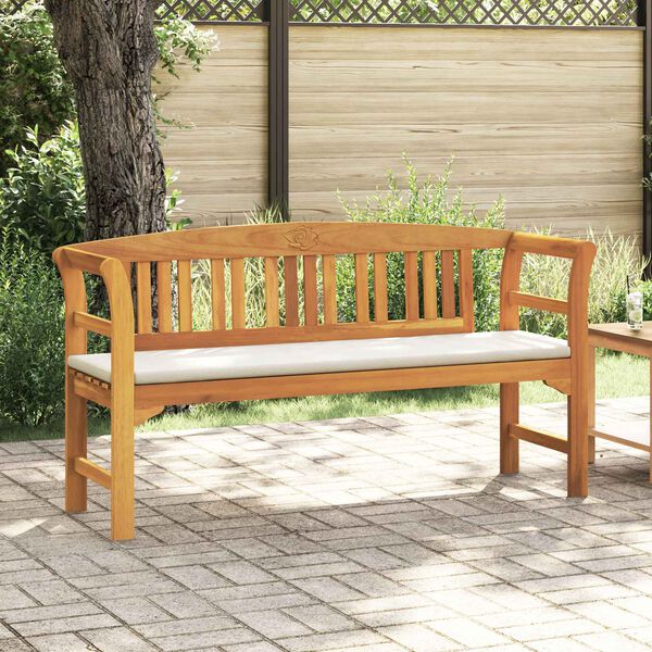 vidaXL Ławka R&oacute;żana Naturalny 157 x 46 x 82,5 cm Lite Drewno Akacji