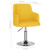 vidaXL Krzesło stołowe, musztardowe, tapicerowane tkaniną