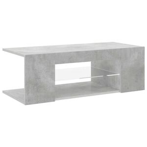 vidaXL Szafka pod TV z oświetleniem LED, szarość betonu, 90x39x30 cm