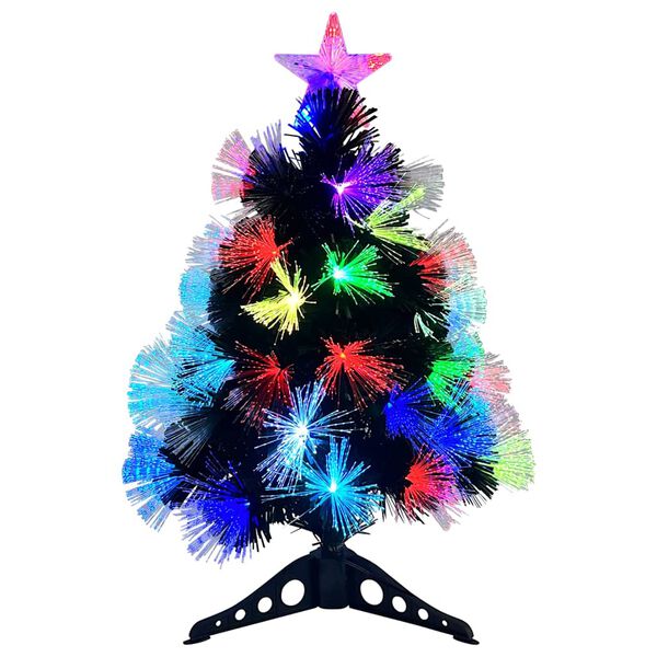 vidaXL Sztuczna choinka z 50 diodami LED z podstawą Zielony 64 cm PVC