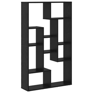 vidaXL Szafka na książki 8 poziom&oacute;w 72 x 20 x 120,5 cm Czarny Dąb