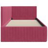 vidaXL Rama ł&oacute;żka narożnego Czerwone wino 90 cm x 200 cm Aksamit