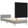 vidaXL Ramka ł&oacute;żka Z zagł&oacute;wkiem Jasnoszary 80 x 200 cm tkanina