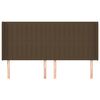 vidaXL Zagłówek uszak, ciemnobrązowy, 203x16x118/128 cm, tkanina