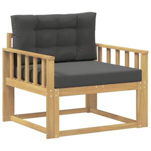 vidaXL Środkowa sofa ogrodowa Poliester Biały