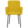 vidaXL Krzesła stołowe, 2 szt., żółte, obite aksamitem
