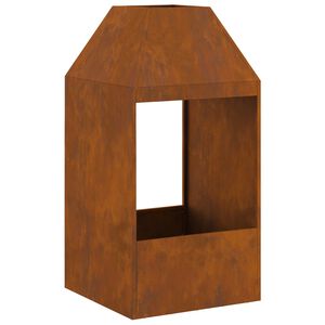 vidaXL Kominek Brązowy 50 x 50 x 100 cm Stal