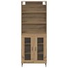 vidaXL Highboard Dąb rzemieślniczy 69,5 x 34 x 180 cm