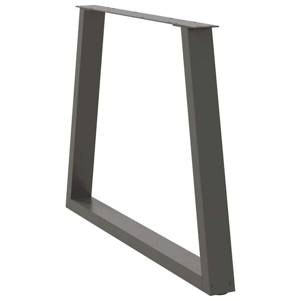 vidaXL Nogi do stołu jadalnego w kształcie litery V 3 szt. Antracyt 100x(72-73,3) cm Stal